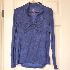 ⭐️PARADOX MEDIUM WOMENS LONG SLEEVE ACTIVEWEAR TOP 1/4 ZIP PULLOVER BLUE